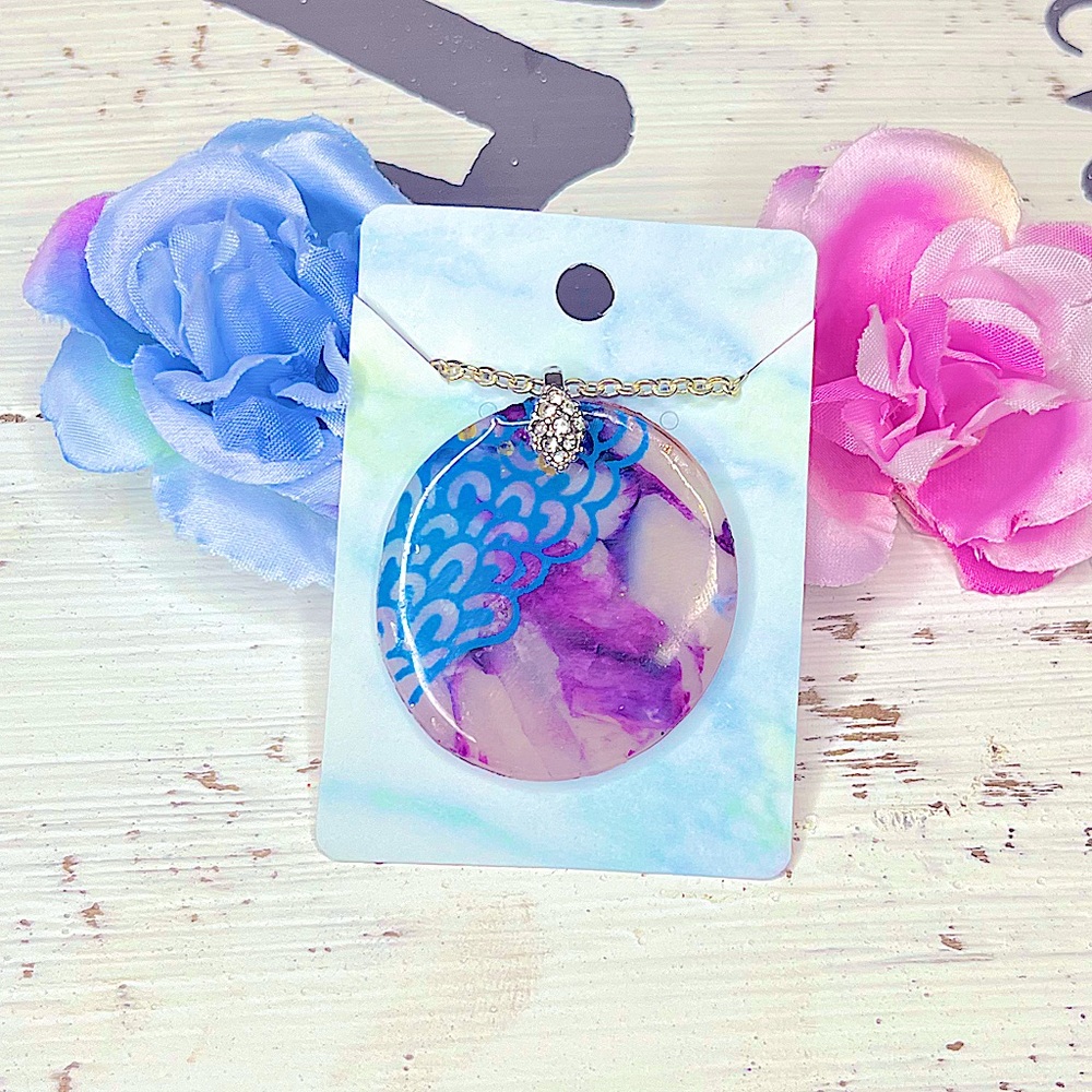 Handmade polymer clay necklace